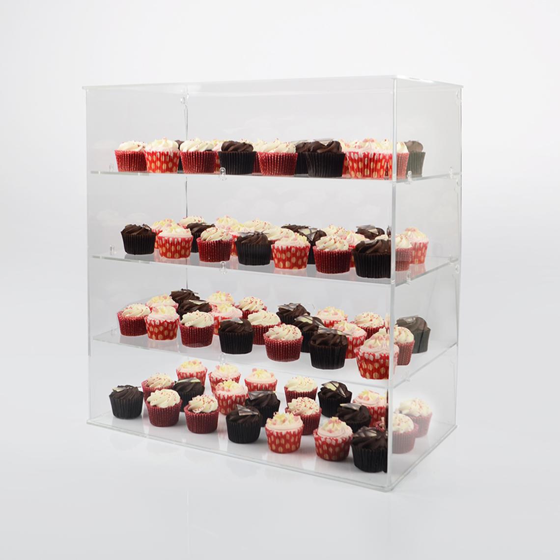 Buy Cake Display Cabinet 3 Tier Acrylic Bakery Cupcake Stand Case Unit  Holder Muffin Donut Pastry Model Toy Showcase Adjustable Shelf 5mm Thick -  MyDeal