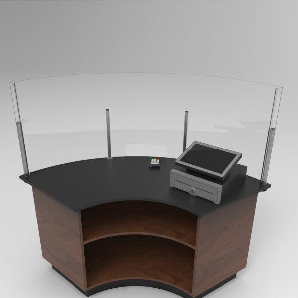 Made to Measure Curved Sneeze Guard Protective Sneeze Screen