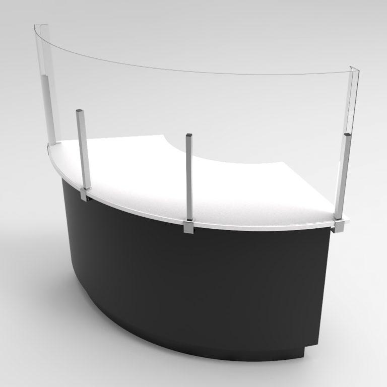 Made to Measure Curved Sneeze Guard Protective Sneeze Screen