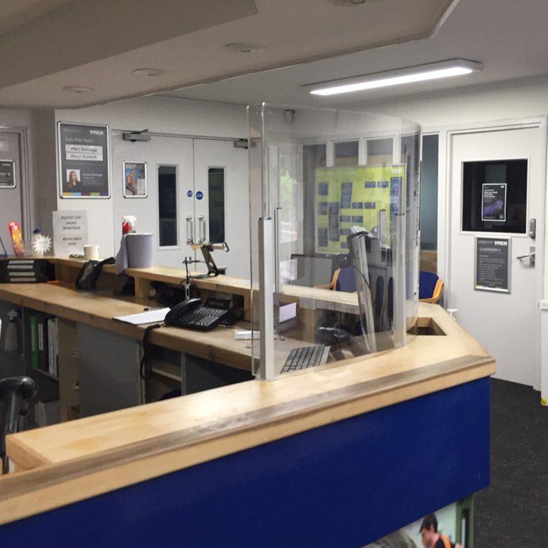 Made to Measure Curved Sneeze Guard Protective Sneeze Screen