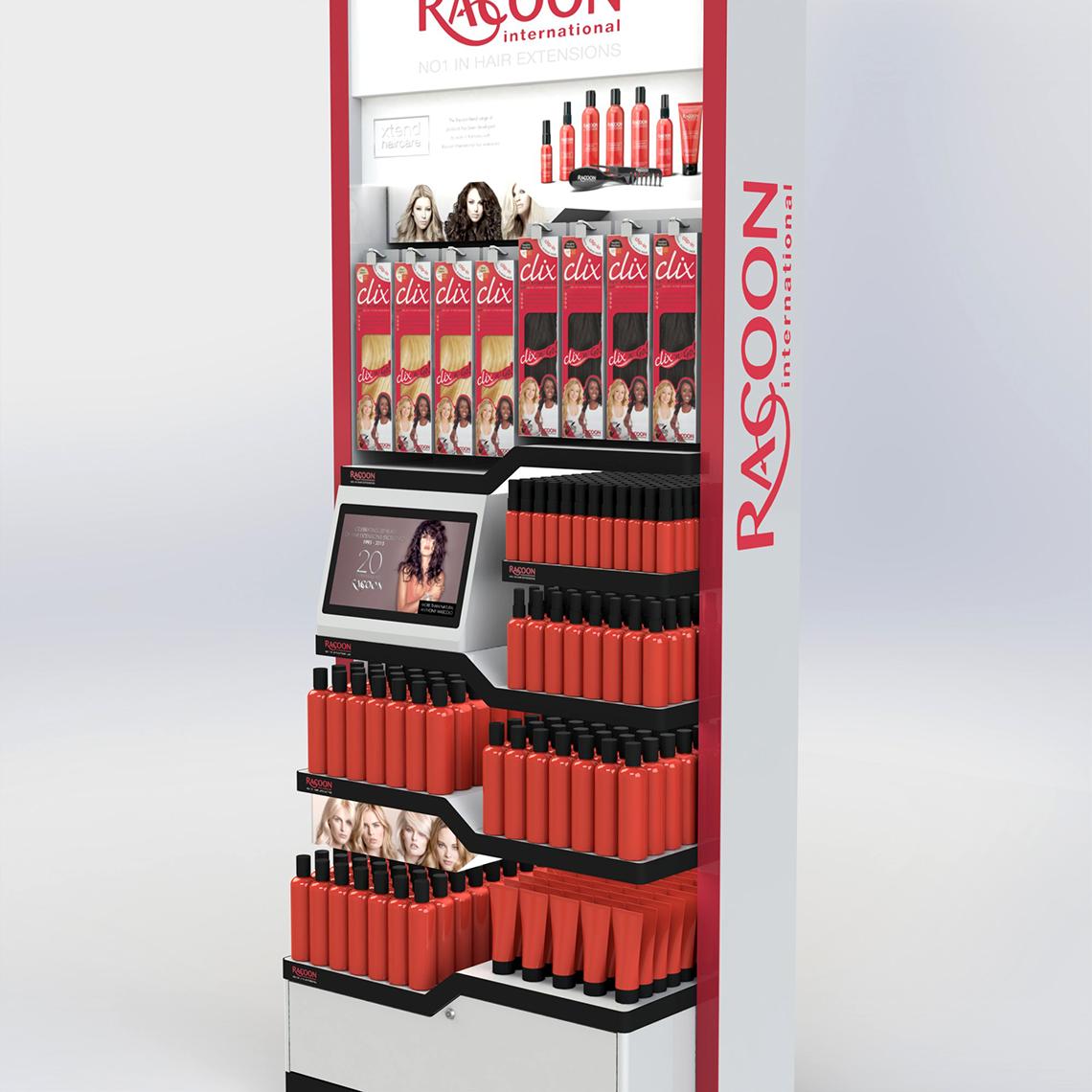 Freestanding Retail Cosmetic Display Stand | Luminati