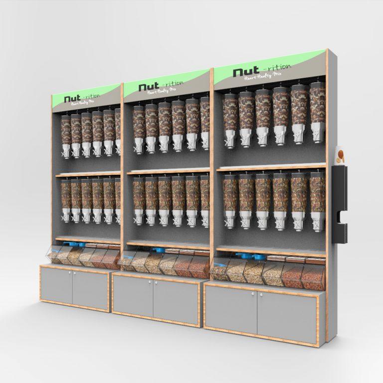 Bespoke Gravity Dispenser Displays | Food Dispensers | Luminati