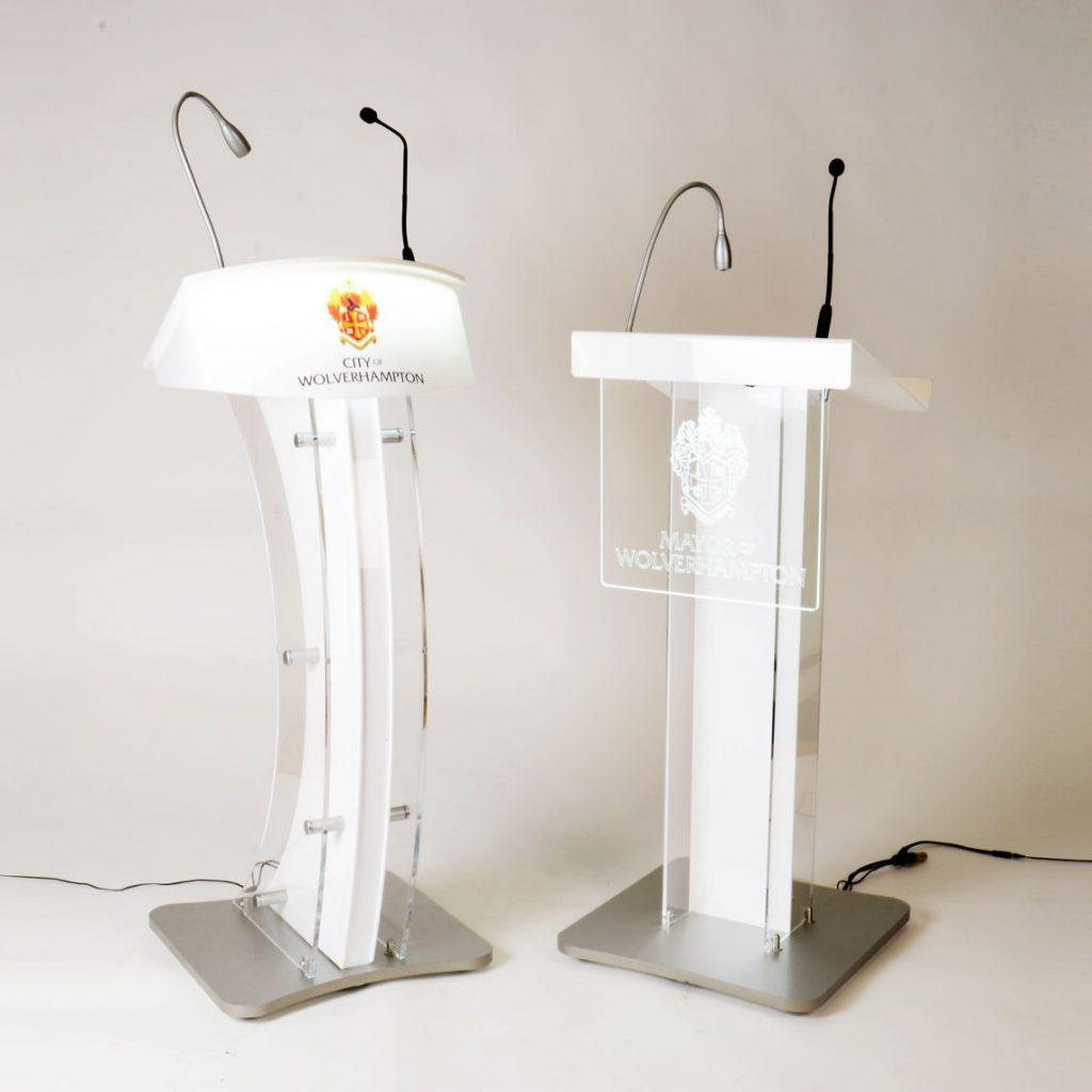 Custom Lecterns with Microphone Luminati