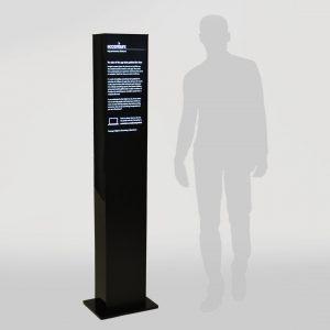 Illuminated Wayfinding Display Totem