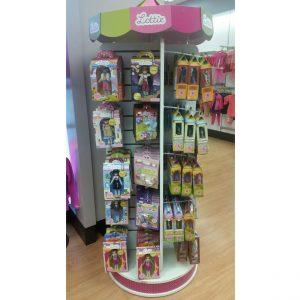 Bespoke Product Merchandiser with toys on display.