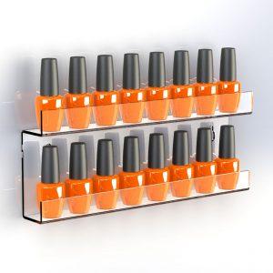 Nail Polish Double Shelf Display