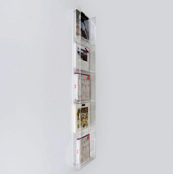 Led Rack Card Displays Acrylic Card Display Rack | Wall Mounted | Up to 7 Pockets