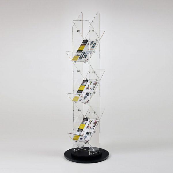 Rotating Brochure Display Stand Acrylic Display Rack Luminati
