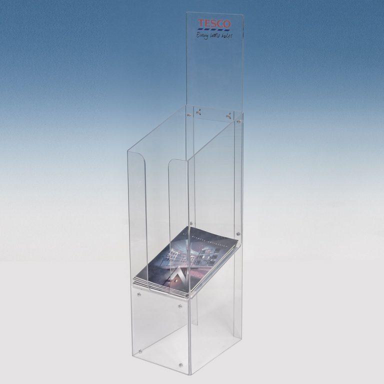 Acrylic Magazine & Newspaper Dump Bin A4, A5, Tabloid