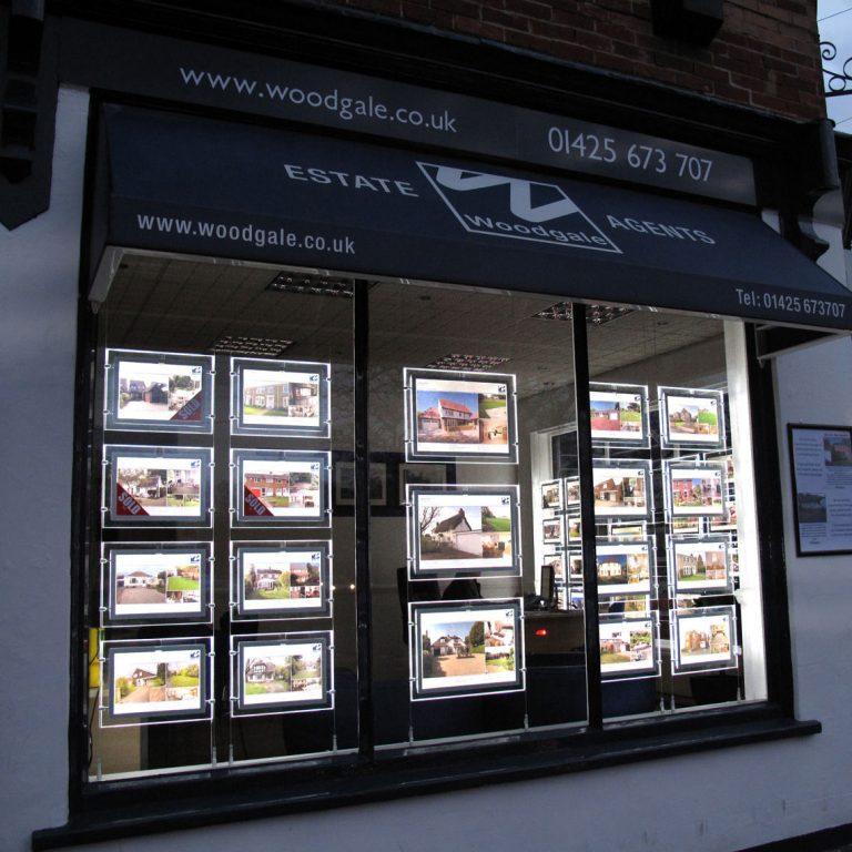 LED Light Pockets | Estate Agents Window Display | Luminati