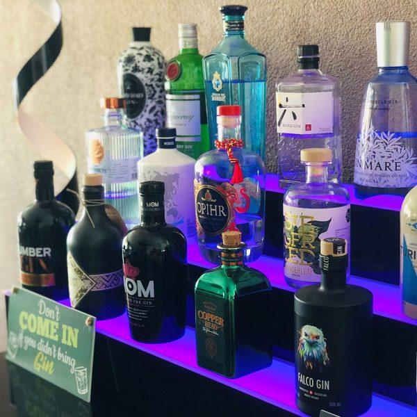 Tiered LED Illuminated Back Bar Display | LED bottle Display