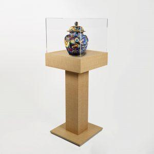 Capped Wooden Plinth Display Case
