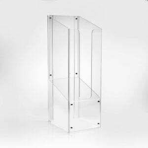 A clear Perspex acrylic dump bin.