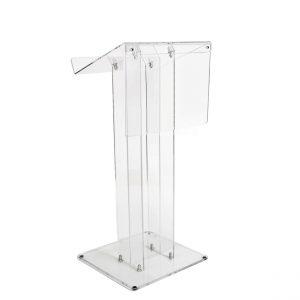 Perspex Acrylic Lectern | Optional Faschia & Shelf | Luminati