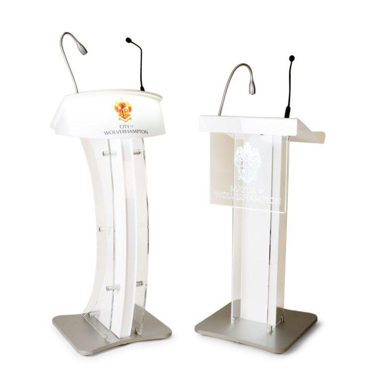Small Custom Lectern Custom Lecterns with Microphone | Luminati