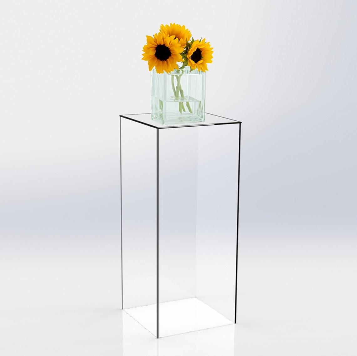 Eeze Limited Small Crystal Clear Acrylic Plinths for Displays Set of 3 