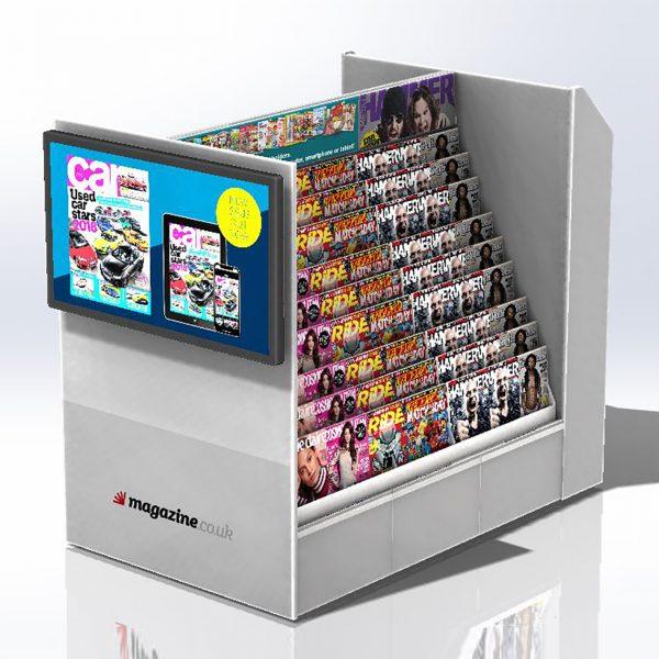 Retail Shelving Unit with Digital Display Screen | Bespoke POS