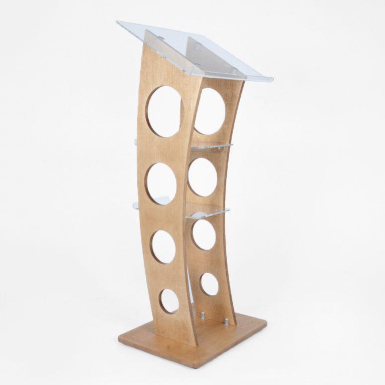 Curved Wooden Lectern | For Lectures, Presentation & Church