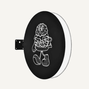 Round Lightbox Sign | Pop-up Shops & Store Signs | Luminati