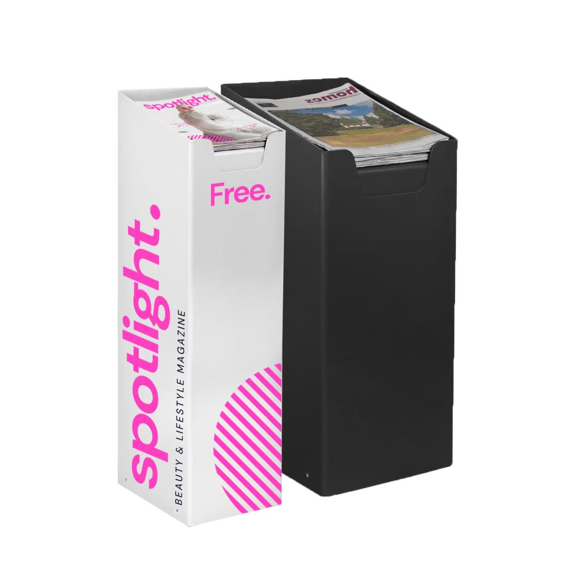 Magazine & Newspaper Dump Bin | Spring Loaded Dump Bin