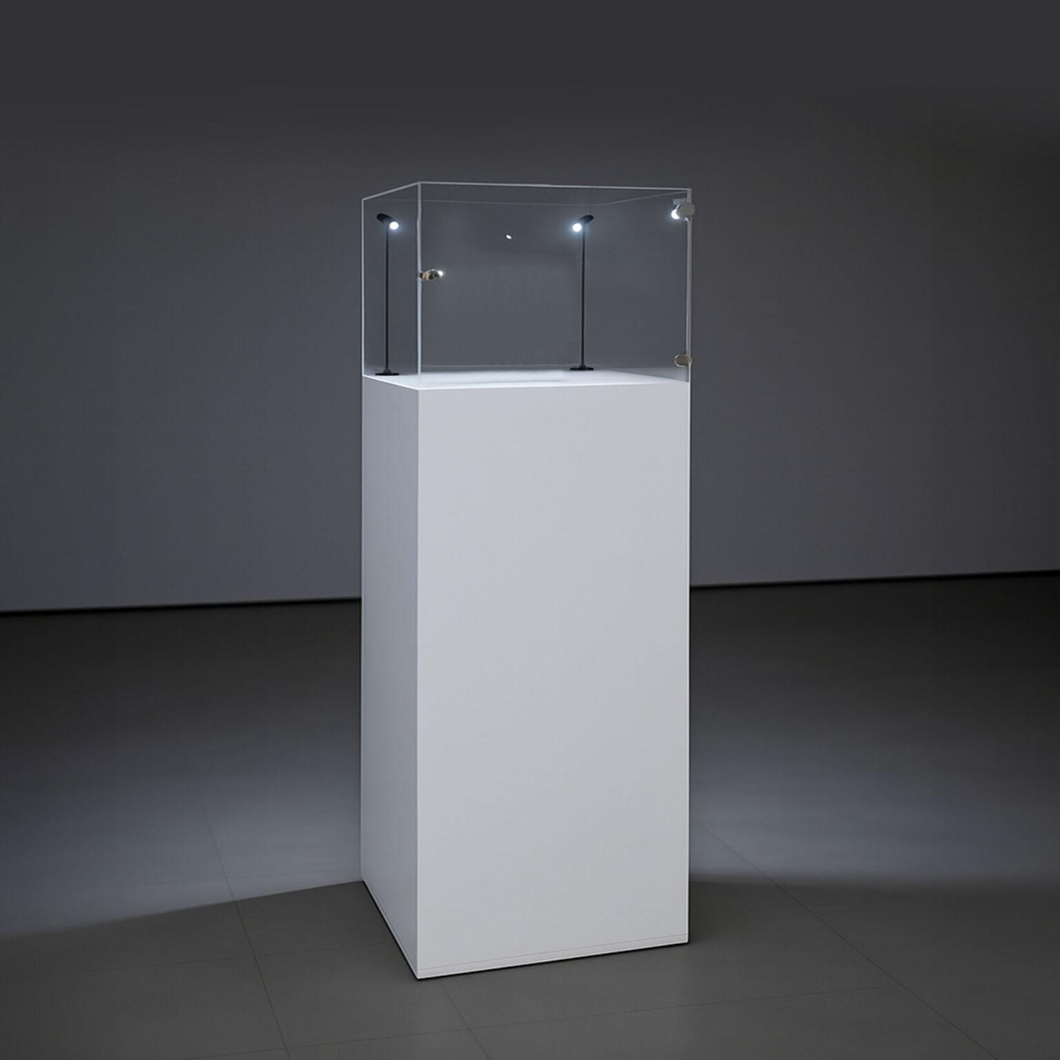 Exhibition Display Plinth | Lockable Illuminated Cabinet | Luminati
