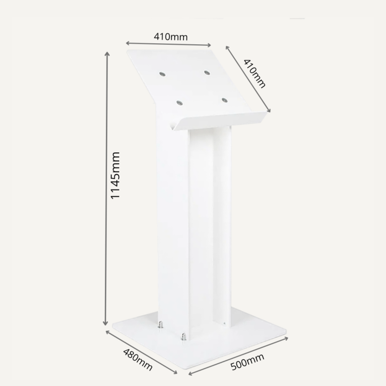 White Lectern | Luminati Display Solutions