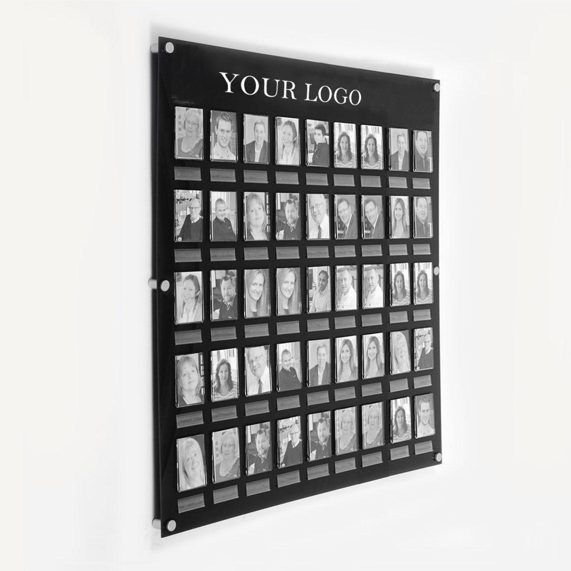 Black 45 pocket name and photo board.