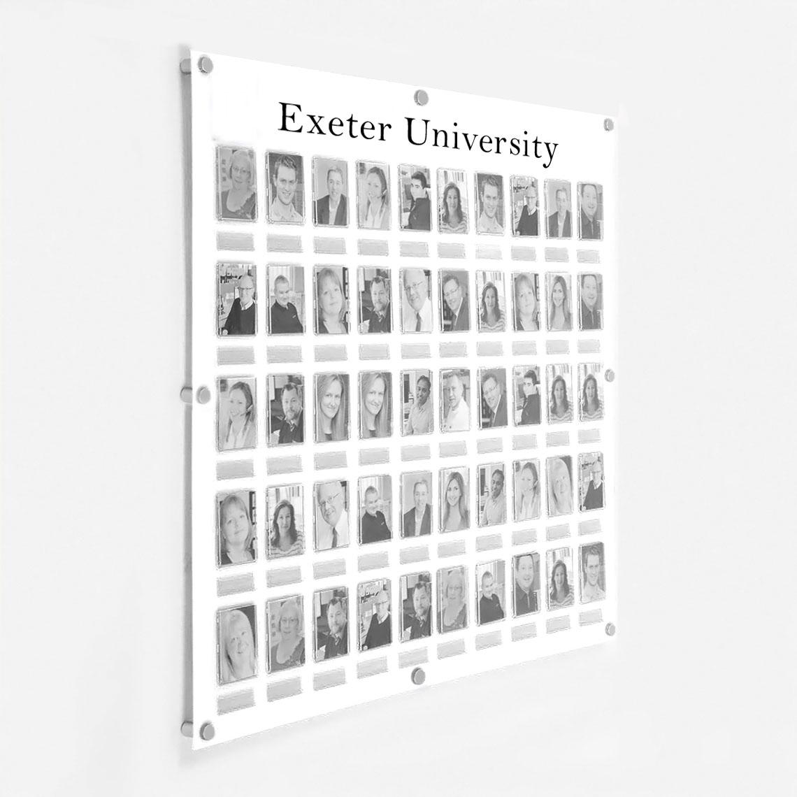 White 50 pocket name and photo board.