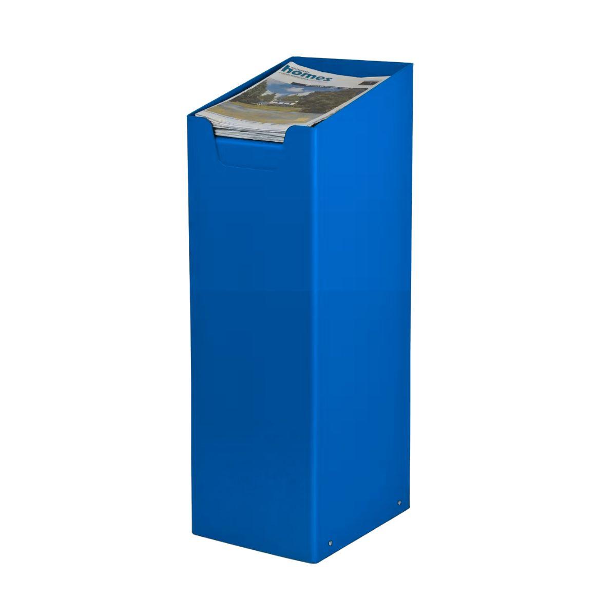 Blue Magazine Dump Bin.