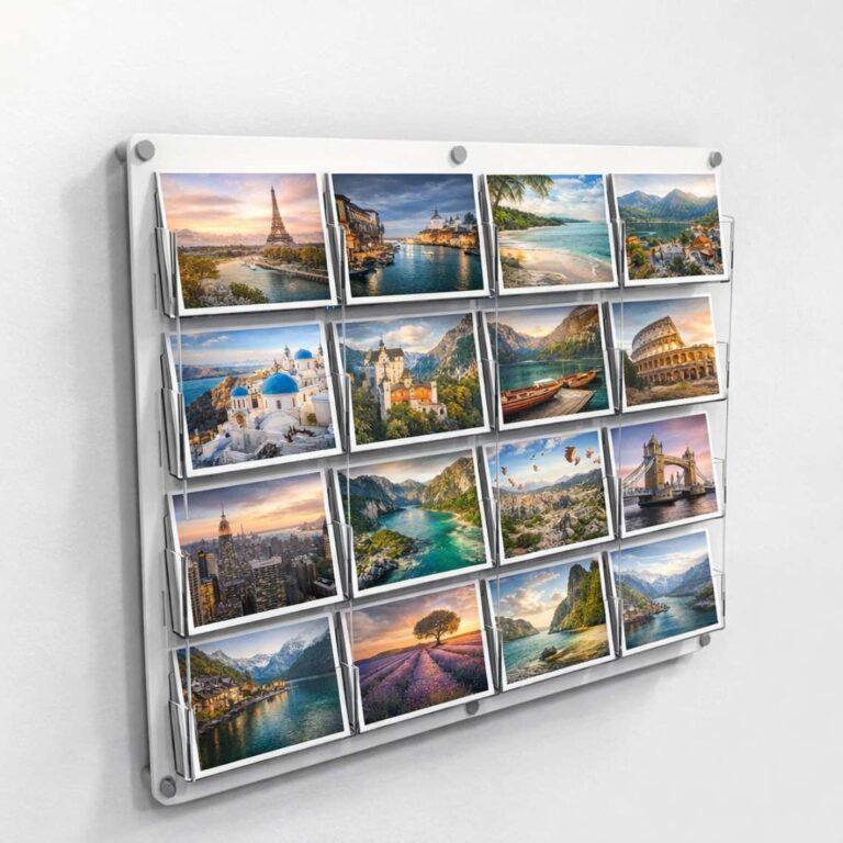 Wall Mounted Postcard Rack | Postcard Display | Luminati