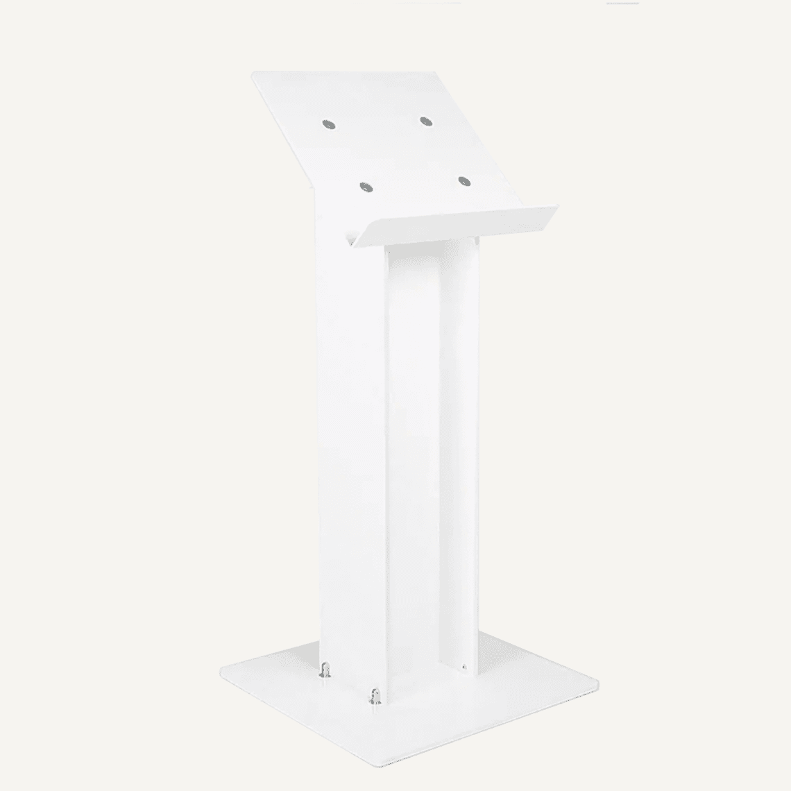 Front Facing White Lectern.