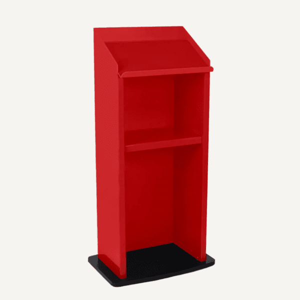 Red Light Lectern Coloured Acrylic Lecterns for Presentations & Talks | Luminati