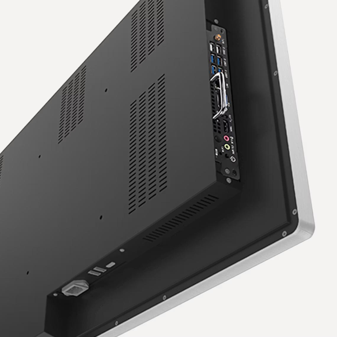 Close up of a PCAP touch screen monitor.
