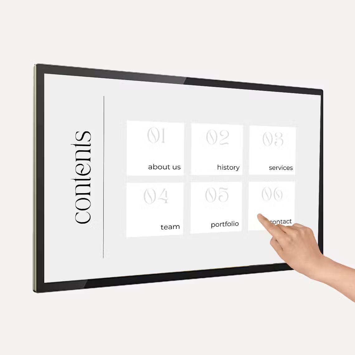 PCAP touch screen monitor.