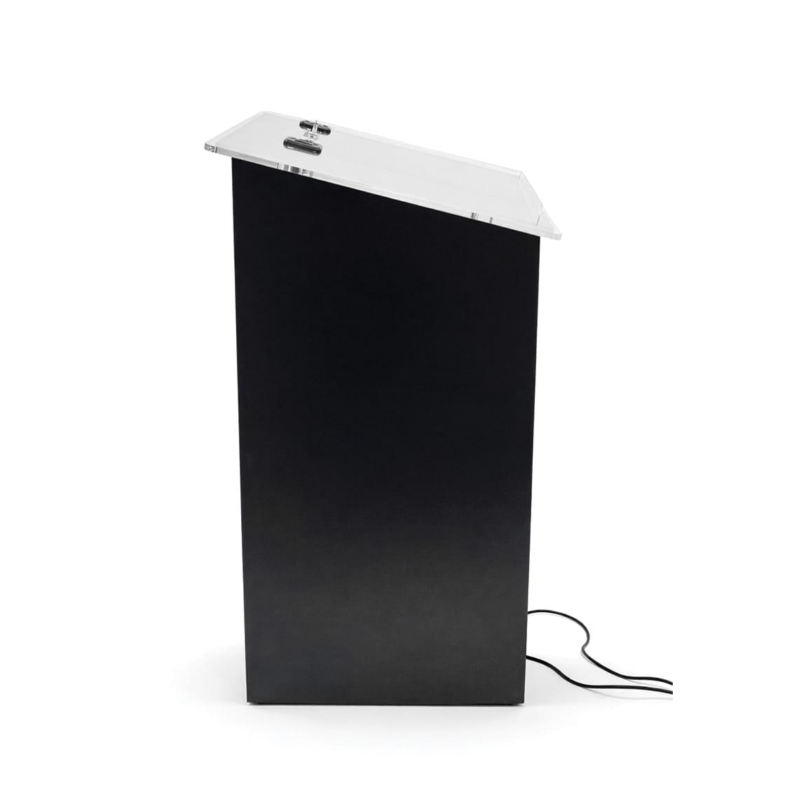 Digital screen lectern podium with integrated display for conference presentations and events