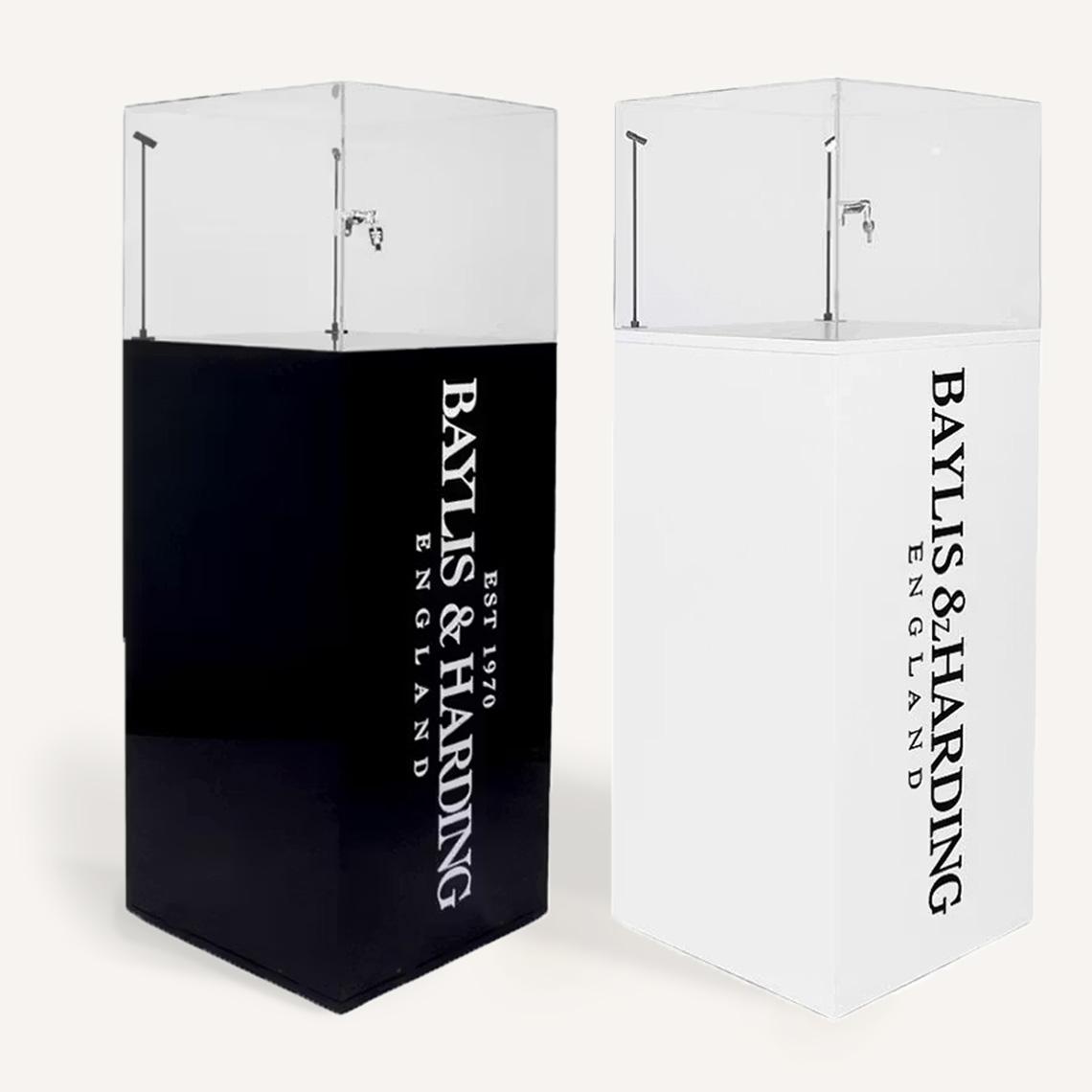 Secure Lockable Display Plinths | LED & Custom Branding | UK Made
