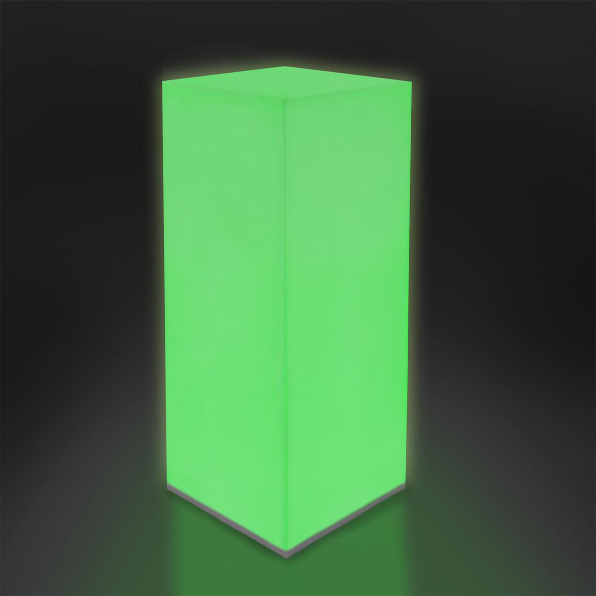 Green Illuminated Display Plinth Pedestal.