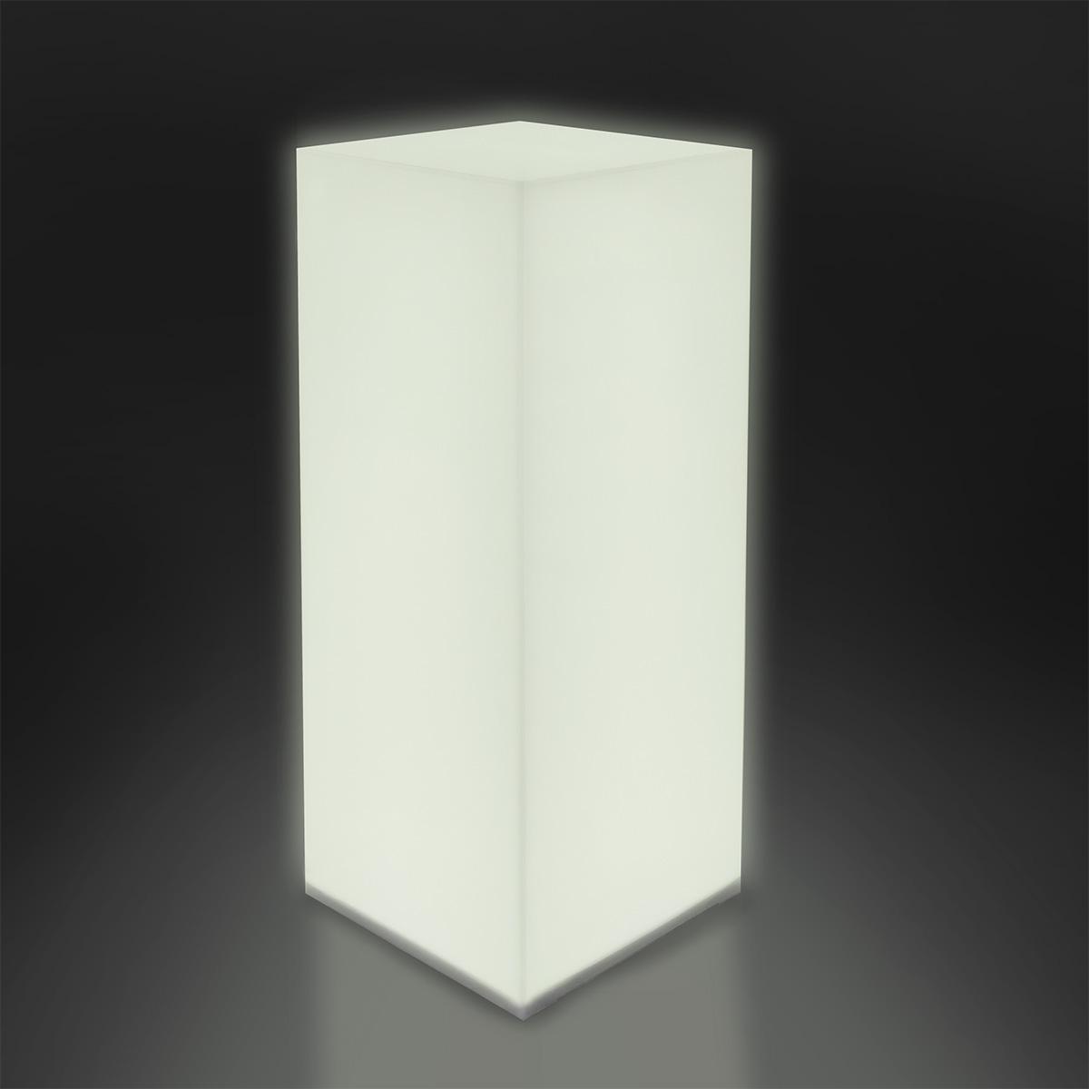 Warm White Illuminated Display Plinth Pedestal.