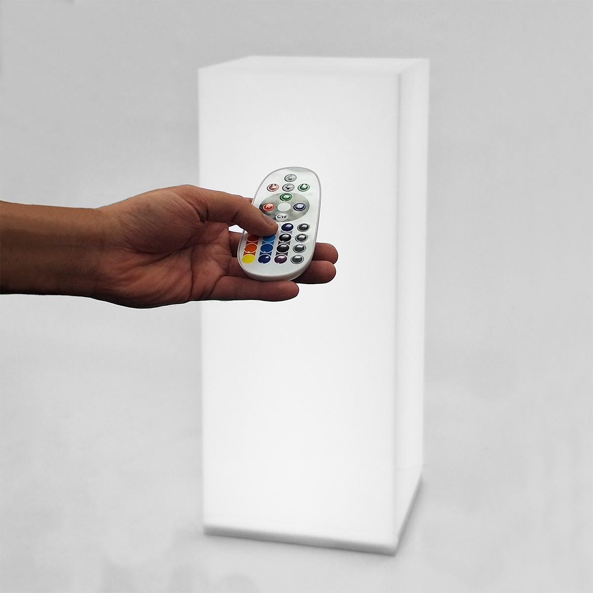 Remote Controlled Colour Changing Illuminated Display Plinth Pedestal.
