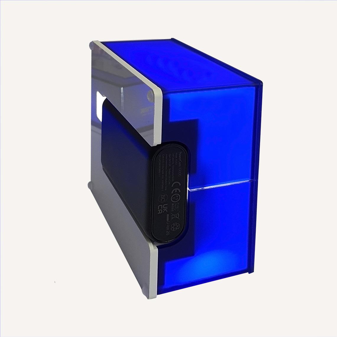 A power pack for an illuminated pedestal base.