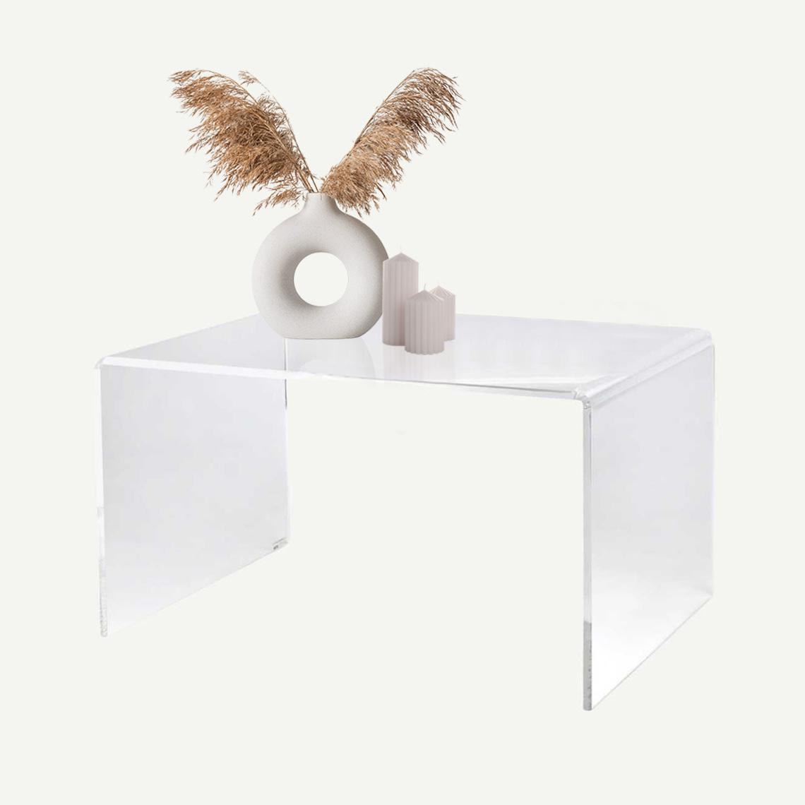 White acrylic coffee table discount