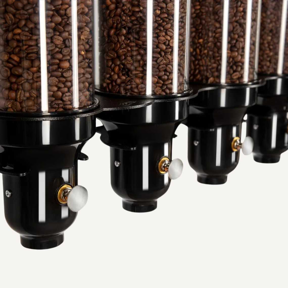 Five Cylinder Wall Mounted Coffee Bean Dispenser