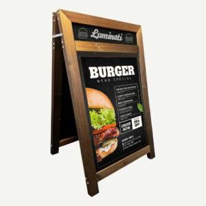 Poster Holder A Board with Chalkboard Header