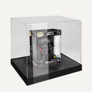 Darth Vader Funko pop in a display case.