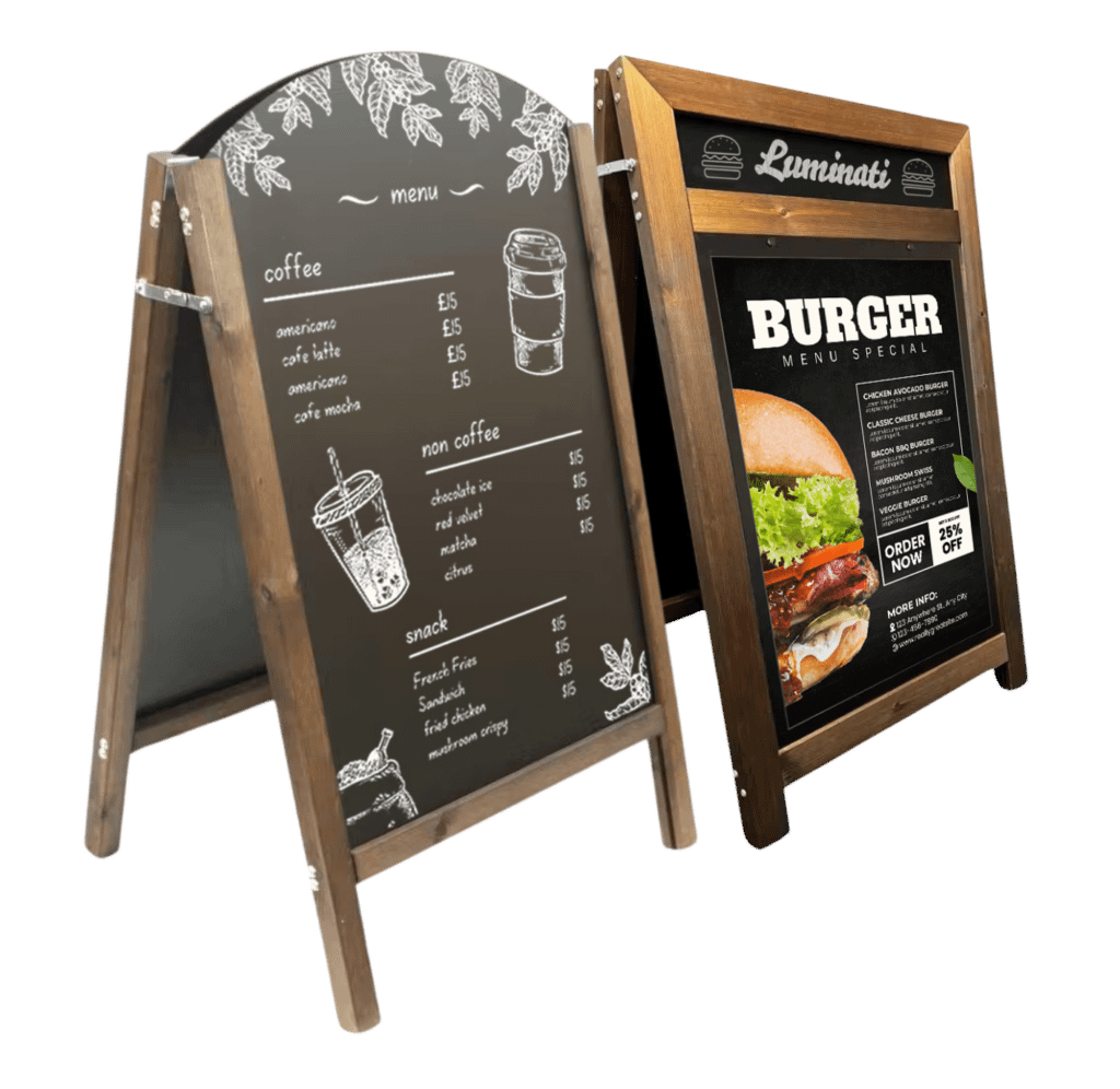 Menu Pavement Sign A Boards & Pavement Signs | Pavement Signs | Menu Boards | Luminati