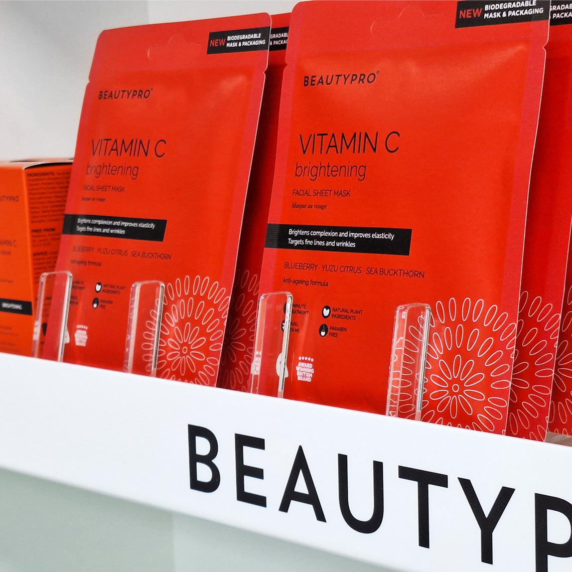 Close up of product dispensing display.