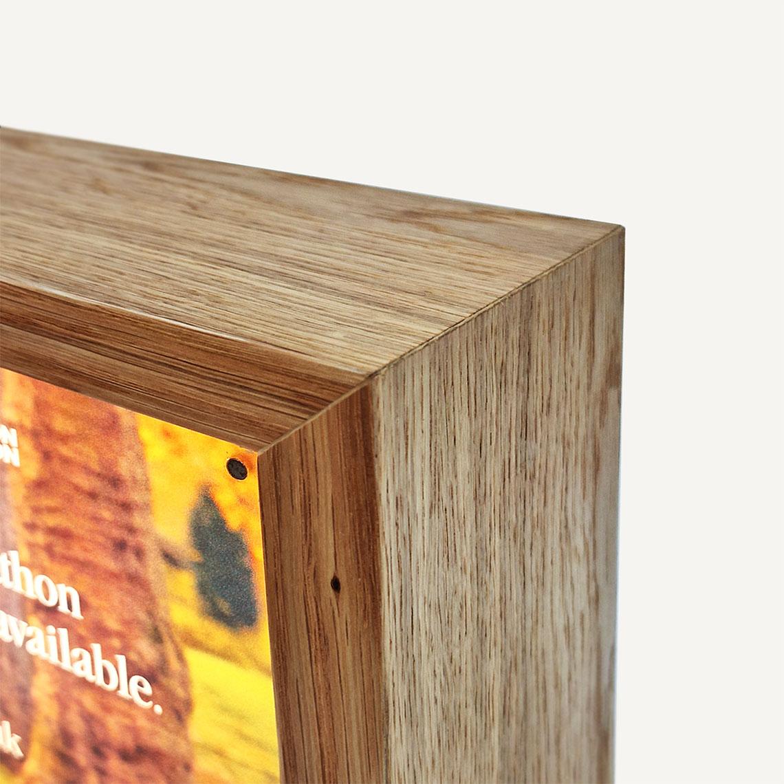 Wooden Light Box With Interchangeable Graphics Trap
