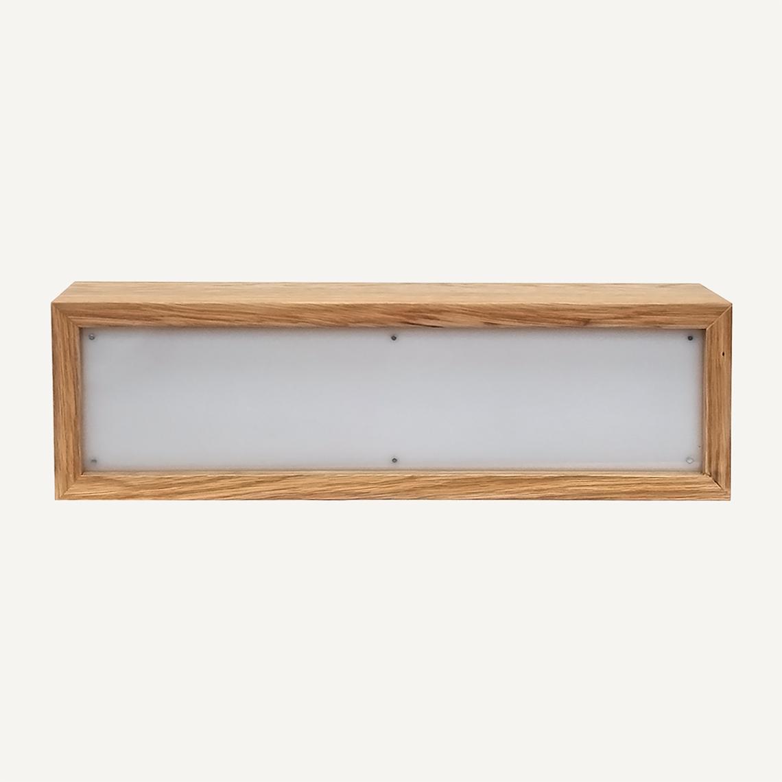 Wooden Lightbox interchangeable with graphic panel.