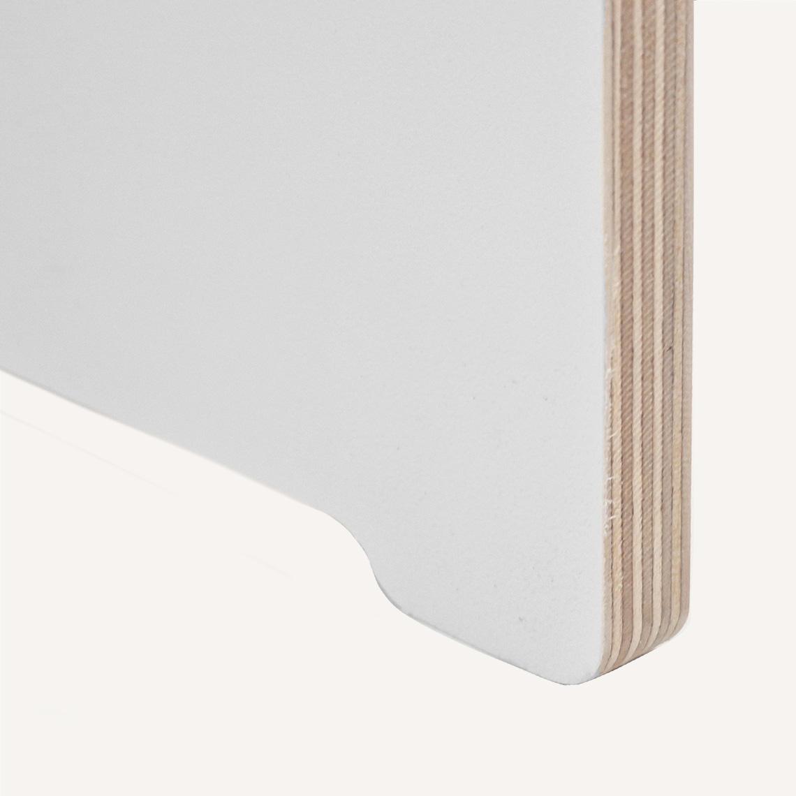 White Wooden Square Pedestal - Cross Base