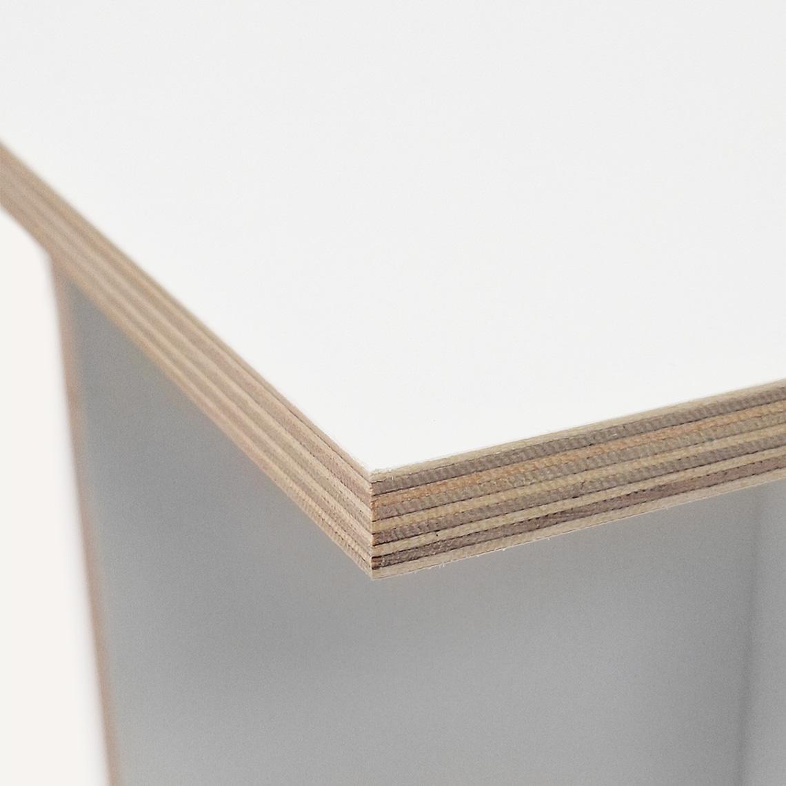 White Wooden Square Pedestal - Cross Base